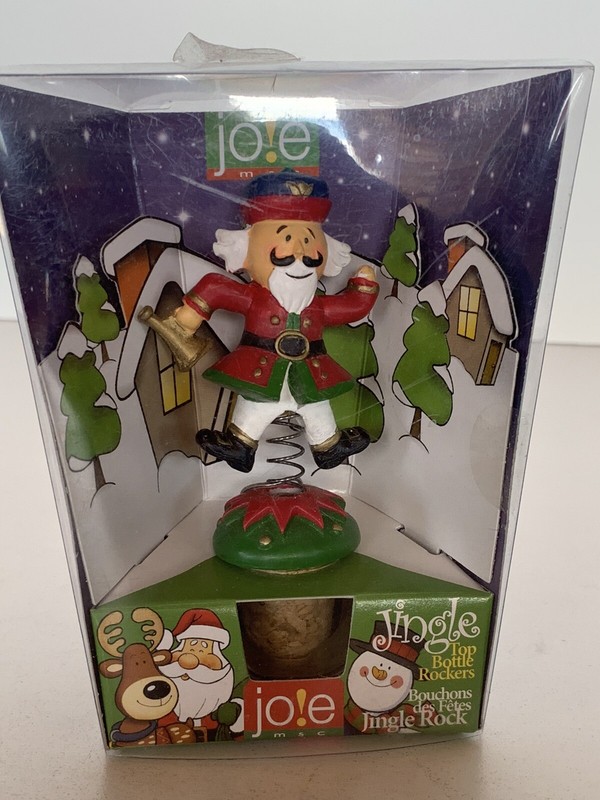 Santa Jingle Top Bottle Top Rockers Wine Cork, Bouchons des Fete