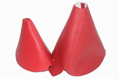 Vinyl Red Manual & E-Brake Boot SET Fits 90-96 Nissan 300ZX (Z32)