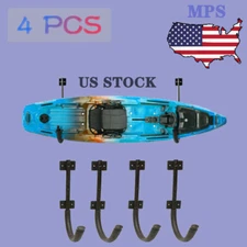 4 PCS Kayak Storage Wall Mount Hanger Rack for Canoe Paddle Kayak Hanging Hook