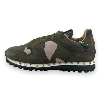 Valentino Garavani Rockstud CAMO Women's Trainers Khaki UK
