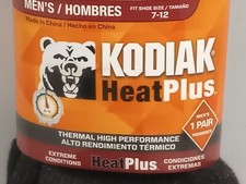 Men's Kodiak Heat Plus Thermal High Performance Socks 7-12 Black/Red