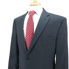 Jos A Bank Tailored Fit Dark Blue Traveler's Collection Blazer Sport Coat 44R