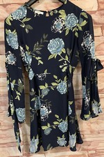 Maurices Blue/Multi-Color Long Sleeved Dress. Size: Small.