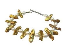 Bracciale di perle naturali antiche esotiche