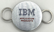Vintage IBM Application Products Advertising Key Ring Steel Promo Giveaway