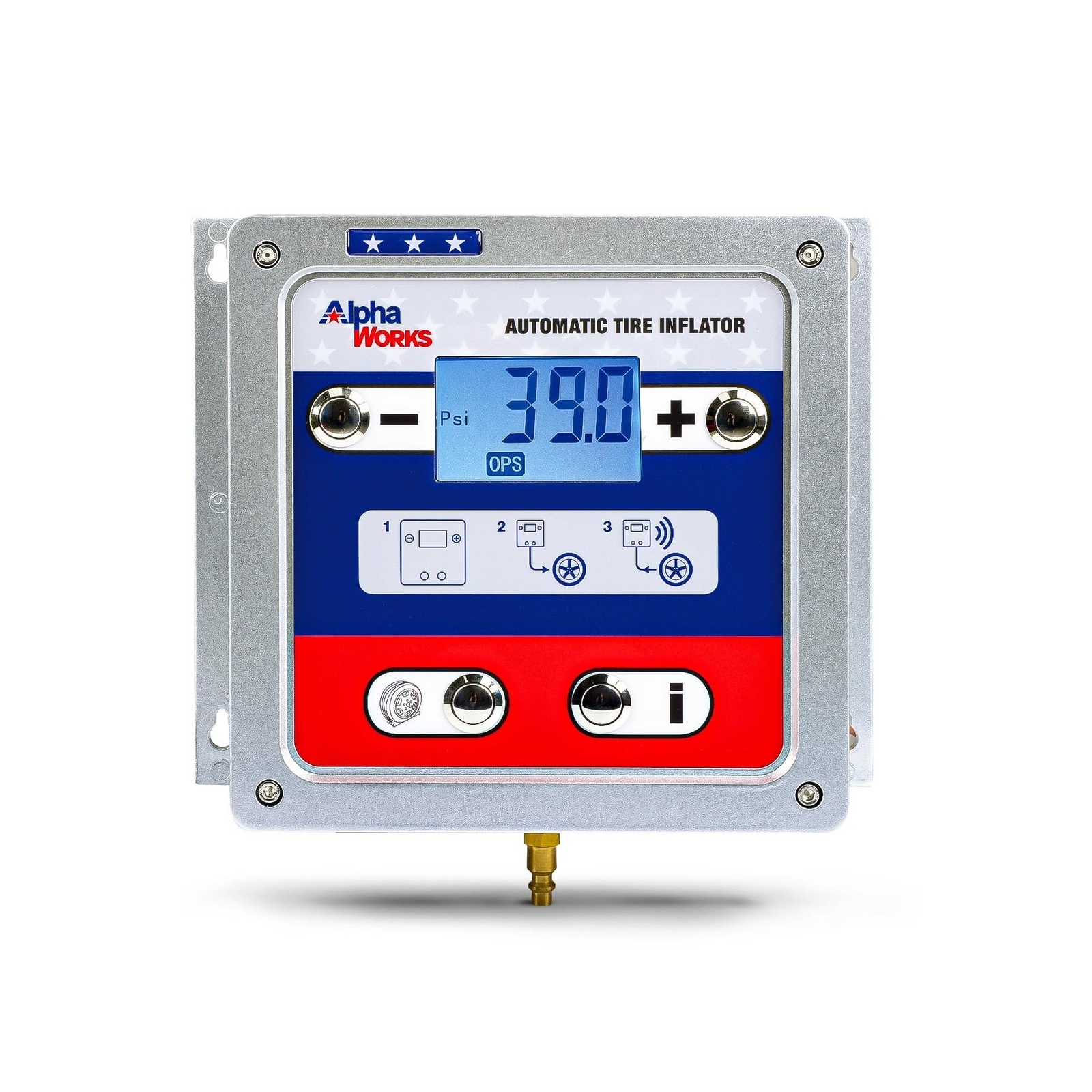 Tire Pressure Gauge LCD Display Inflator Wall Mountable Automatic 110-240VAC ...