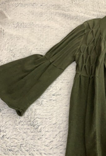 Chelsea & Violet green pleated long cardigan sz M - Picture 6 of 9