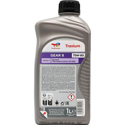 Total Traxium Gear 8 75W-80 75W80 Manual Transmission Gear Oil - 1