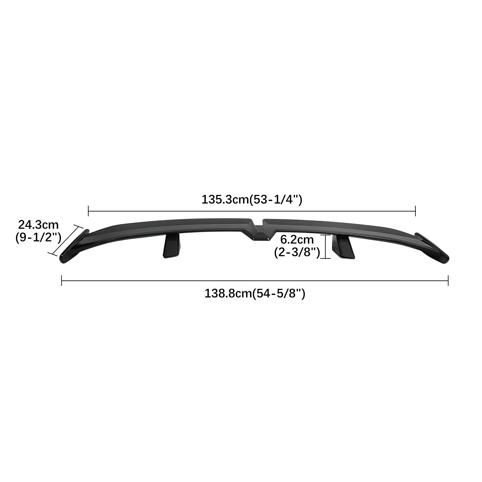 55" PRO Style Rear Trunk Spoiler Wing Carbon Fiber For 2014-2021 Maserati Ghibli