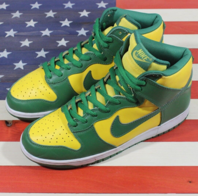 Nike Dunk High Brazil Premium 2003 Green/Yellow PACKERS VTG