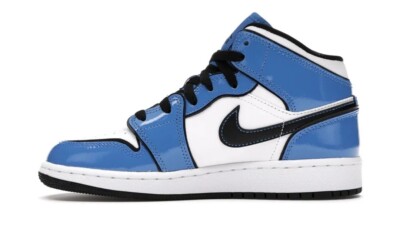 Nike Air Jordan 1 Mid SE GS Signal Blue Black White BQ6931-402