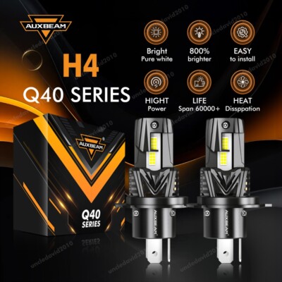 AUXBEAM LED Headlight Bulbs H4 9003 for Honda CR-V 2007-2014 Hi-Low Beam 30000LM
