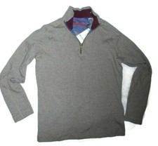 Robert Graham Elliot mens 1/4 zip Heather Gray Pullover - Small  -rt $198