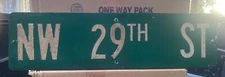 Authentic Street Traffic Road Sign Gainesville NW 29th St) 9"X30"  FREE SHIP