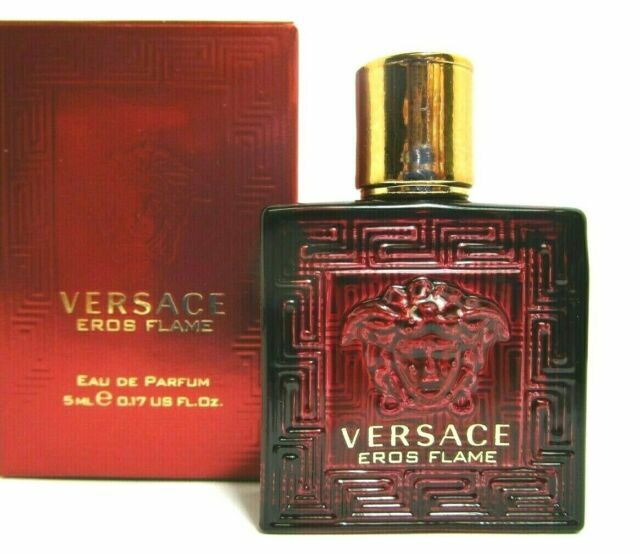 Versace Eros Flame Eau de Parfum Miniature Spray Bottle for Men 5ml, Brand New!!