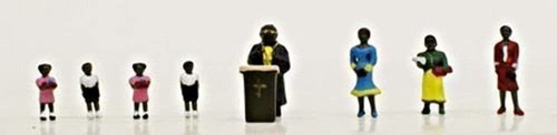 Model Power N Deacon w/Flock & Pulpit (9)