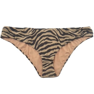 J Crew Curved Waist Bikini Bottom Zebra Stripe Cheeky Swim Plus Sz 3X BK547 New