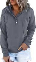 Dokotoo Damen-Sweatshirt Mit Kapuze Warmes Hoodie Mit ReißVerschluss Und Tasche