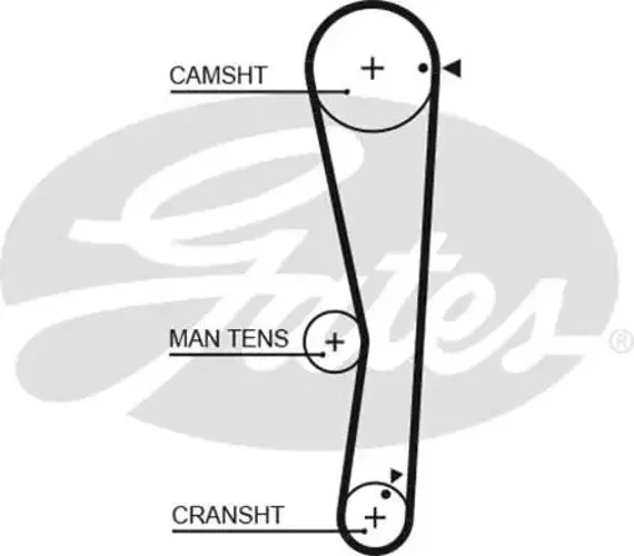 Kit de courroie de distribution K015687XS GATES pour MITSUBISHI LANCER VII Break - Photo 2/4