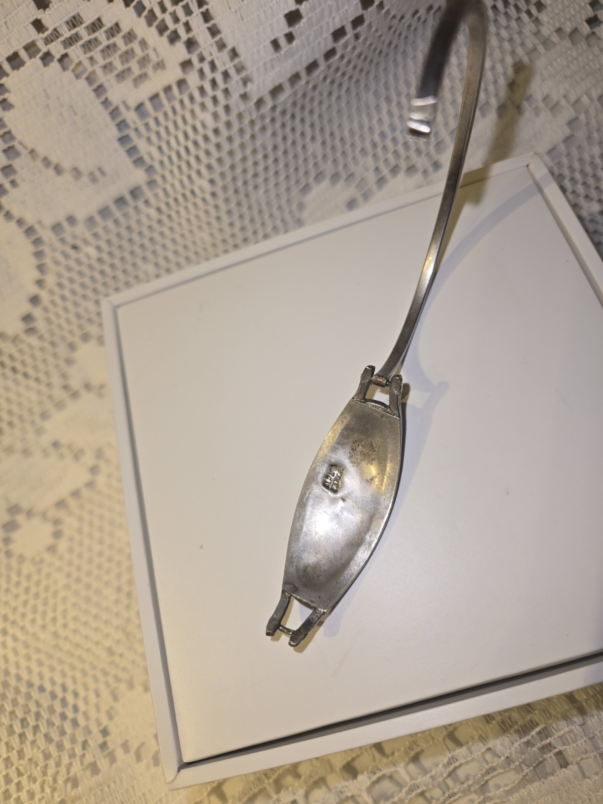 Alpaca Silver and Abalone Shell Cuff Bracelet Vin… - image 5