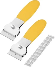 2 Razor Blade Scraper Set Locking 10 Steel Blades Tool Paint Sticker Glue Glass