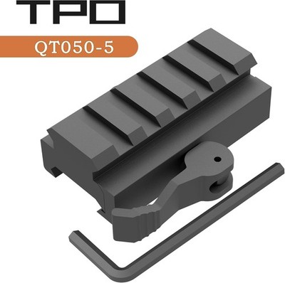TPO QT05-5 0.5'' 5-Slot Low Profile Picatinny Riser w/ QR for Red Dot/Scope/Light