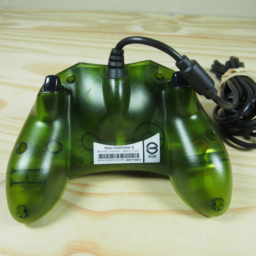 Original Xbox OEM S Type Halo Green Controller No Break Away Cable Fully Tested - Picture 6 of 8