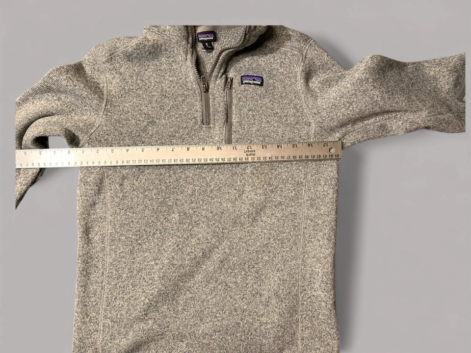 Patagonia Better Sweater 1/4 Zip Fleece Gray Youth 14 XL Heather Knit Pullover - Image 3 of 4