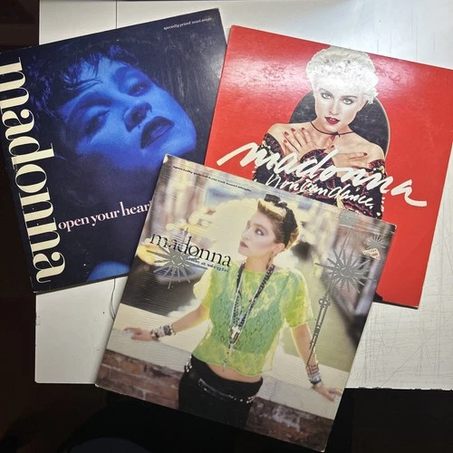 Madonna Lot of 3 12" Singles Vinyl Like a Virgin Open Your Heart You Can Dance