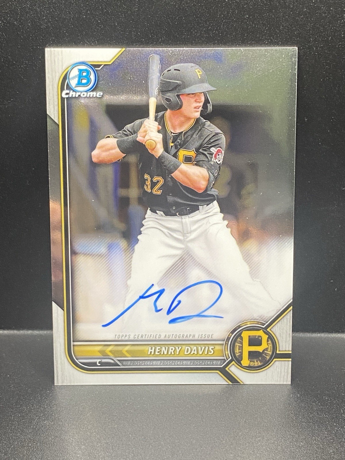 2022 Bowman Chrome - Henry Davis #CPA-HD - Chrome Prospect Autographs (AU, RC)