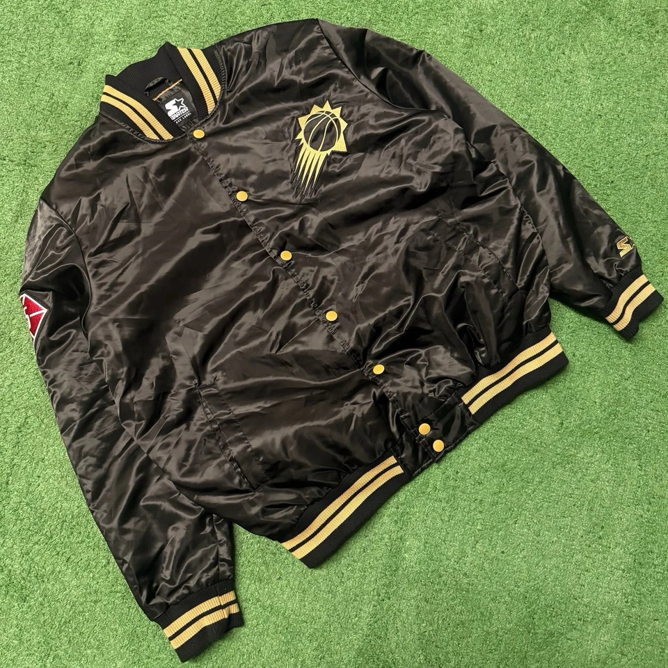 Phoenix Suns NBA Starter Jacket Rakuten Edición Limitada 75º Negro Dorado Talla XL Foto 2 de 4