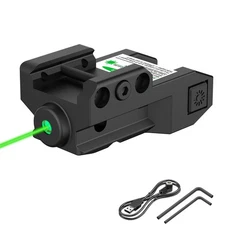 SOLOFISH Low Profile Green Laser Sight for Pistol Hand Gun Magnetic Rechargeable