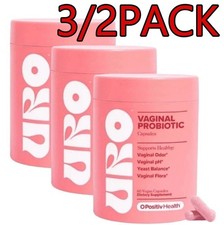 3/2PACK URO O Positiv Vaginal Probiotics for Women pH Balance W/ Prebiotics