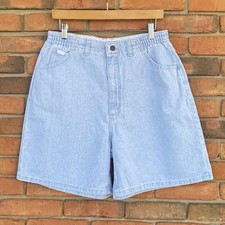 VTG 90s Lee Denim Shorts Womens 114 Blue Light Wash Mom High Waist 100 Cotton
