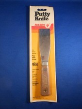 Rare Vtg NOS Red Devil USA made 4101 1 1/4" Stiff Putty Patch Scrape Knife Wood