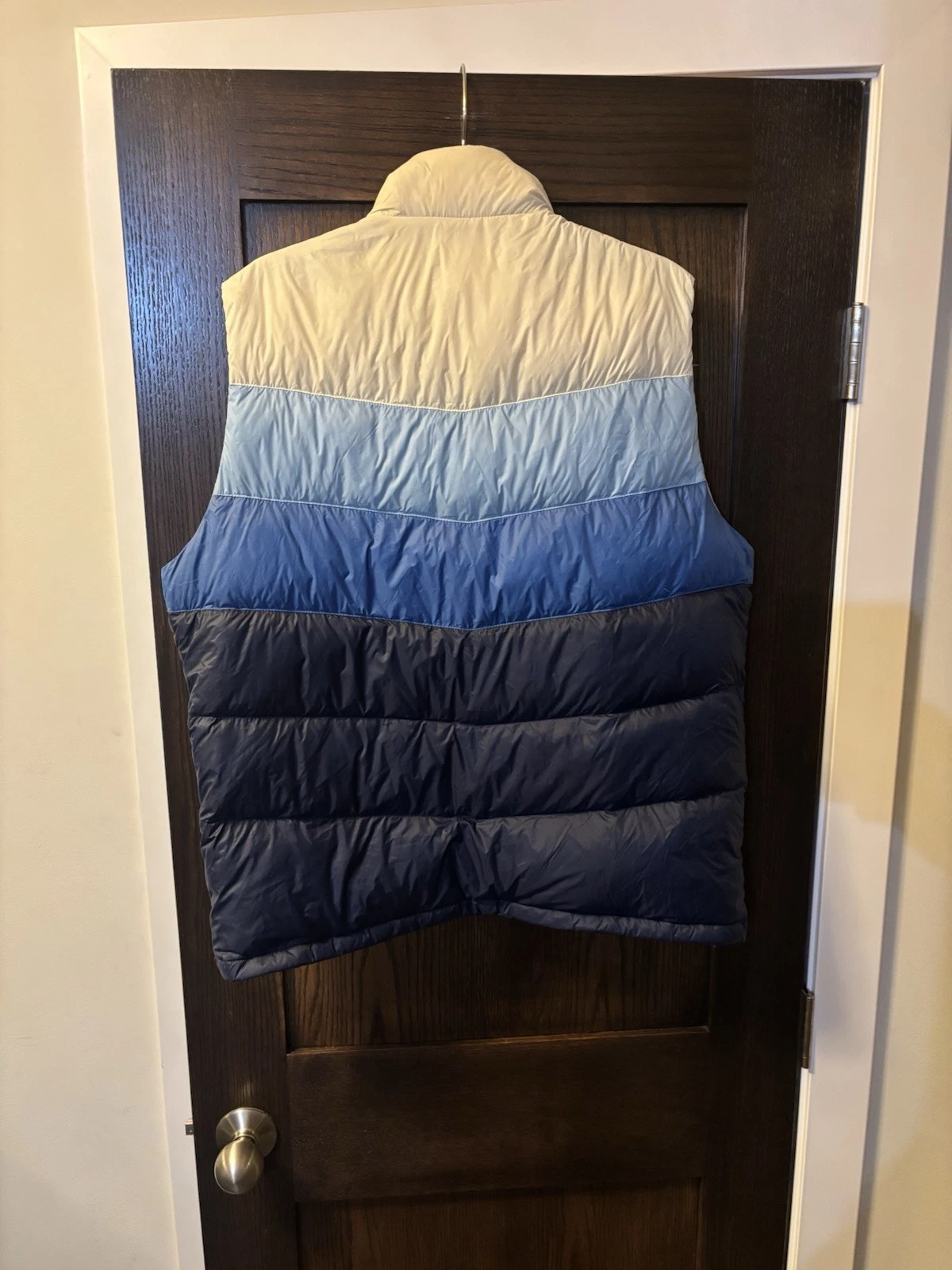 Marine Layer x Lost & Found Mens Whistler 600 Down Fill Retro Blue Puffer Vest L - product detail image 2