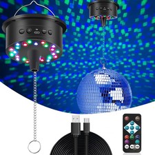 Disco Ball Motor with 17FT USB Cable, 315 RPM 30 LEDs Disco Ball Motor with...