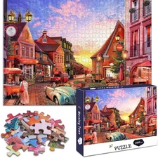 Jigsaw Puzzle for Adults 1000 Piece - Adult Puzzles Colorful House -... 