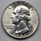 *SILVER* 1941 (BU)  Washington Quarter -《Great Way To Buy Silver!!》