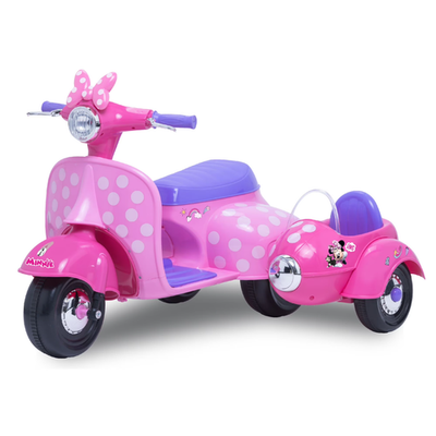 6V Disney Minnie Mouse Happy Helpers Scooter with Sidecar Ride-On