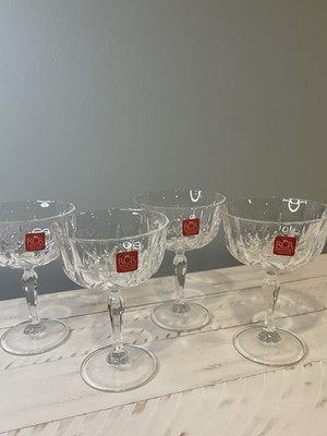 Royal Crystal Rock RCR Cristalleria Italiana Opera Champ/Cocktail Glasses Italy