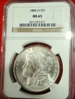 *1884-O* Morgan Silver Dollar- NGC MS65 EYE APPEAL RIM TONNING