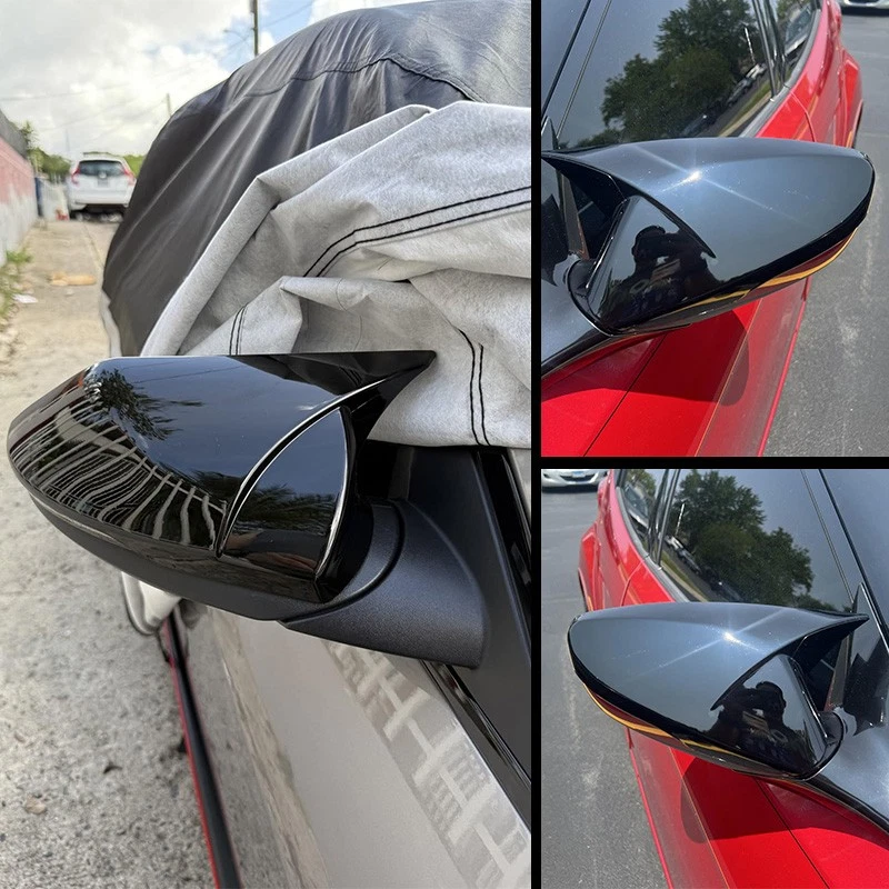 Cubierta de espejo retrovisor negro brillante para Hyundai Elantra OX 2011-16 bocina decoración Foto 2 de 4