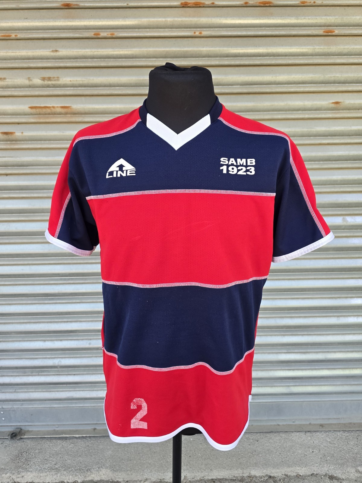 polo Maglia Sambedettese calcio vintage A-line taglia m equipaggiamento squadra