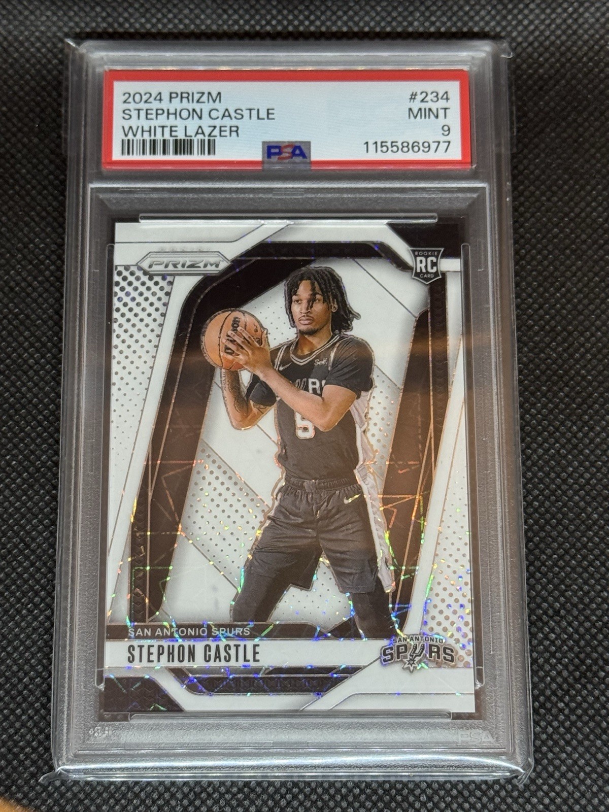 2024-25 Panini Prizm Stephon Castle #234 RC Rookie White Lazer /275 PSA 9!