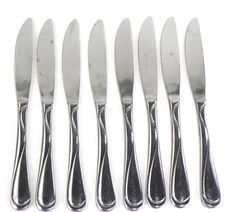 (8) Hampton Silversmiths Swirl Stainless Steel Table Butter Knife Replacement