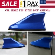 1x Blue Shark Fin Roof Antenna Radio Amfm Signal Aerial Cover Car Amplifier New 1x Blue Shark Fin Roof Antenna Radio Amfm Signal Aerial Cover Car Amplifier New