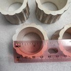 Set Of 6 Handcrafted Round Wooden Ribbed Textured Napkin Rings 1.5” — photo 3