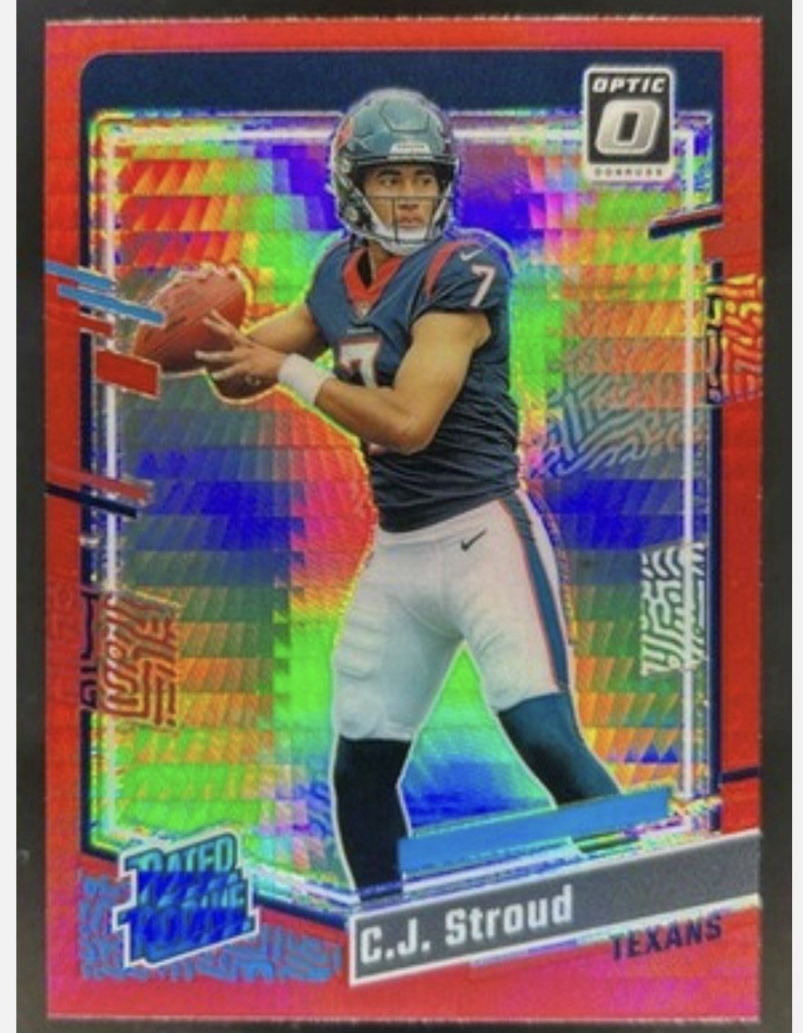 2023 Panini Donruss Optic - Rated Rookie C.J. Stroud #244 Red Hyper Prizm (RC)