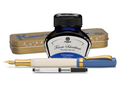 Kaweco Student Füllhalter mit 30 ml Füllhaltertinte, Konverter und Metalletui